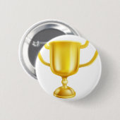 Gold Trophy Illustratie Ronde Button 5,7 Cm (Voorkant /achterkant)