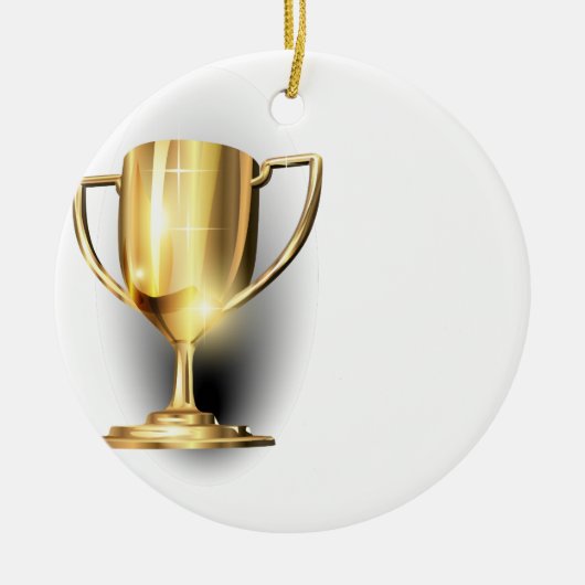 Gold Trophy Keramisch Ornament (Voorkant)