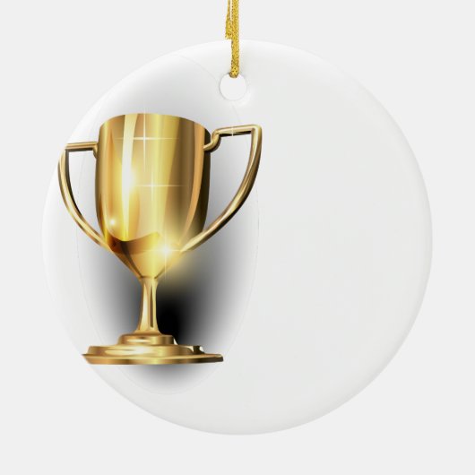 Gold Trophy Keramisch Ornament (Achterkant)