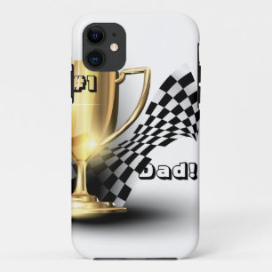 Gold Trophy NUmber One Pap Vaderdag Case-Mate iPhone Case