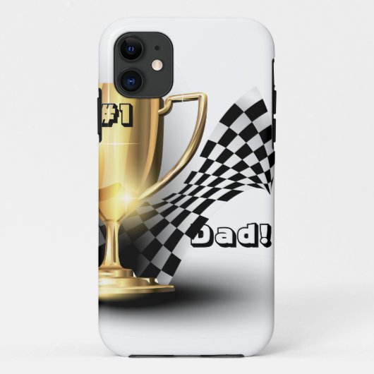 Gold Trophy NUmber One Pap Vaderdag Case-Mate iPhone Case (Achterkant)