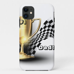 Gold Trophy NUmber One Pap Vaderdag Case-Mate iPhone Case