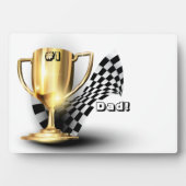 Gold Trophy NUmber One Pap Vaderdag Fotoplaat (voorkant)