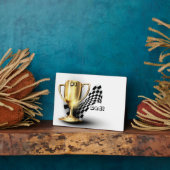 Gold Trophy NUmber One Pap Vaderdag Fotoplaat (Zijkant)