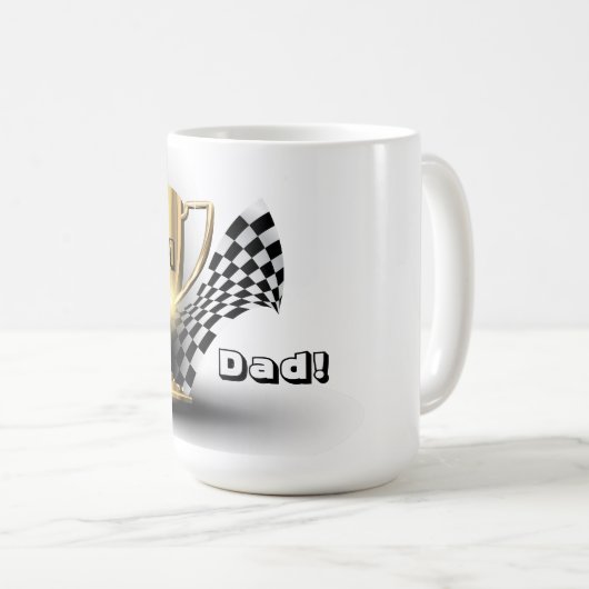 Gold Trophy NUmber One Pap Vaderdag Koffiemok (Voorkant rechts)