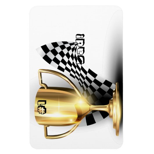 Gold Trophy NUmber One Pap Vaderdag Magneet (Verticaal)