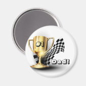 Gold Trophy NUmber One Pap Vaderdag Magneet (Voorkant / Achterkant)