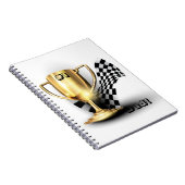 Gold Trophy NUmber One Pap Vaderdag Notitieboek (Rechterzijde)