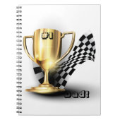 Gold Trophy NUmber One Pap Vaderdag Notitieboek (Voorkant)
