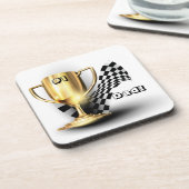 Gold Trophy NUmber One Pap Vaderdag Onderzetter (Linkerzijde)