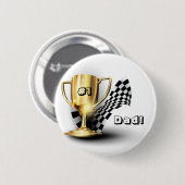 Gold Trophy NUmber One Pap Vaderdag Ronde Button 5,7 Cm (Voorkant /achterkant)