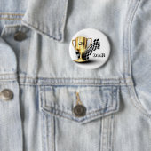 Gold Trophy NUmber One Pap Vaderdag Ronde Button 5,7 Cm (In situ)