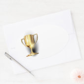 Gold Trophy Ovale Sticker (Envelop)