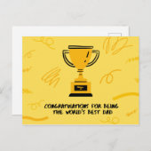 Gold Trophy Vaderdag Landschap Briefkaart (Voorkant / Achterkant)