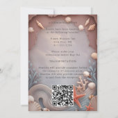 Gold Tropical Beach Roos Paar's Day bruiloft Kaart (Achterkant)