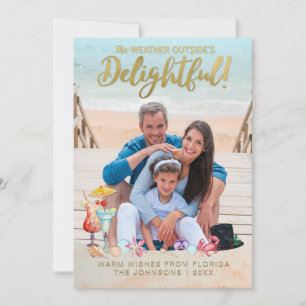 Gold #Tropical #Feestdagen Kerstmis Foto Feestdagenkaart