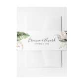 Gold Tropical Foliage Floral Wedding Uitnodigingen Wikkel (Voorkant Voorbeeld)