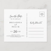 Gold Tropical Foliage Horizontal Save the Date Briefkaart (Achterkant)