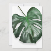 Gold tropical green monstera leaf baby shower kaart (Achterkant)