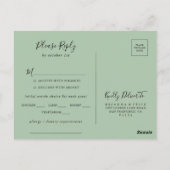 Gold Tropical Greenery Menu Keuze RSVP Briefkaart (Achterkant)