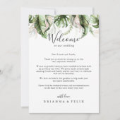 Gold Tropical Greenery Wedding Welcome Letter (Voorkant)