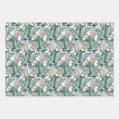 Gold Tropical Monstera Palms Inpakpapier Vel (Voorkant 2)