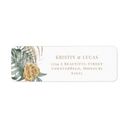 Gold Tropical Oasis Destination Wedding Etiket