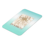 Gold Tropical Palm Tree Mint Aqua Ombre Magneet (Linkerzijde)