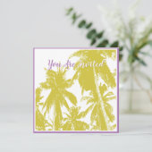 Gold Tropical Palm Trees Design Kaart (Staand voorkant)