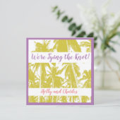 Gold Tropical Palm Trees Design Kaart (Staand voorkant)
