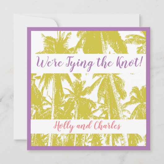 Gold Tropical Palm Trees Design Kaart (Voorkant)