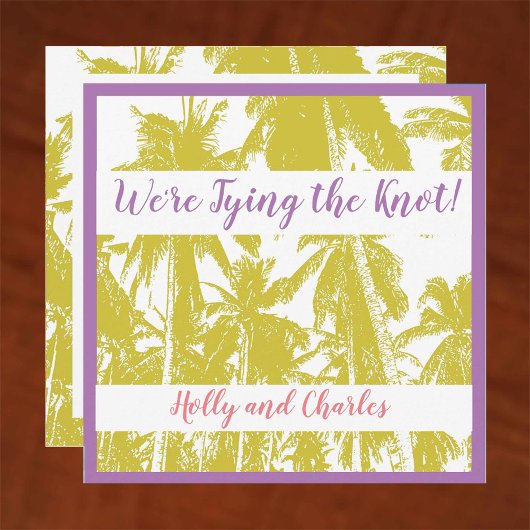Gold Tropical Palm Trees Design Kaart
