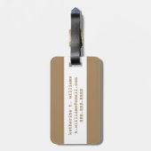 Gold Tropical Pinneapple Bagagelabel (Achterkant verticaal)