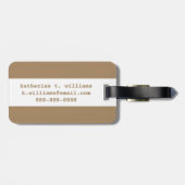 Gold Tropical Pinneapple Bagagelabel (Achterkant horizontaal)