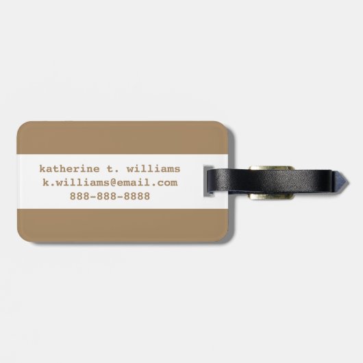 Gold Tropical Pinneapple Bagagelabel (Achterkant horizontaal)