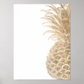 Gold Tropical Pinneapple Poster (Voorkant)