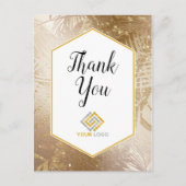 Gold Tropisch bedankt voor je Logo Business Briefkaart (Voorkant)