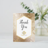 Gold Tropisch bedankt voor je Logo Business Briefkaart (Staand voorkant)