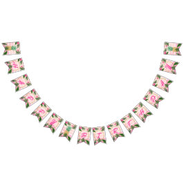 Gold tropische Aloha Happy Birthday Vlaggetjes