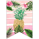 Gold tropische Aloha Happy Birthday Vlaggetjes (Eerste vlag)