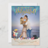 Gold Tropische Feestdagen Kerstmis in Florida Foto Feestdagenkaart (Voorkant)