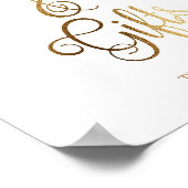 Gold trouwbord voor kaarten en geschenken | Goud Poster (Hoek)
