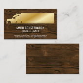 Gold Truck | Achtergrond hout Visitekaartje (Voorkant / Achterkant)