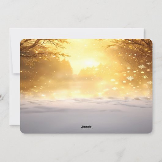 Gold Truck Christmas Tree Holiday Card Feestdagenkaart (Achterkant)