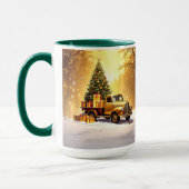 Gold Truck Christmas Tree Holiday Mug Mok (Links)