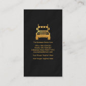 Gold Truck Granite Texture Transportdriver Visitekaartje (Achterkant)