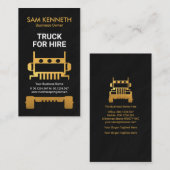Gold Truck Granite Texture Transportdriver Visitekaartje (Voorkant / Achterkant)