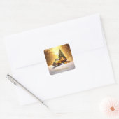 Gold Truck Kerstboom Vakantie Sticker (Envelop)