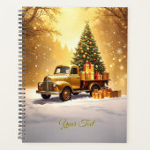 Gold Truck Kerstboom Vakantieplanner Planner (Voorkant)