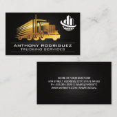 Gold Truck Logo | Wereldwijde Logo van bedrijven Visitekaartje (Voorkant / Achterkant)